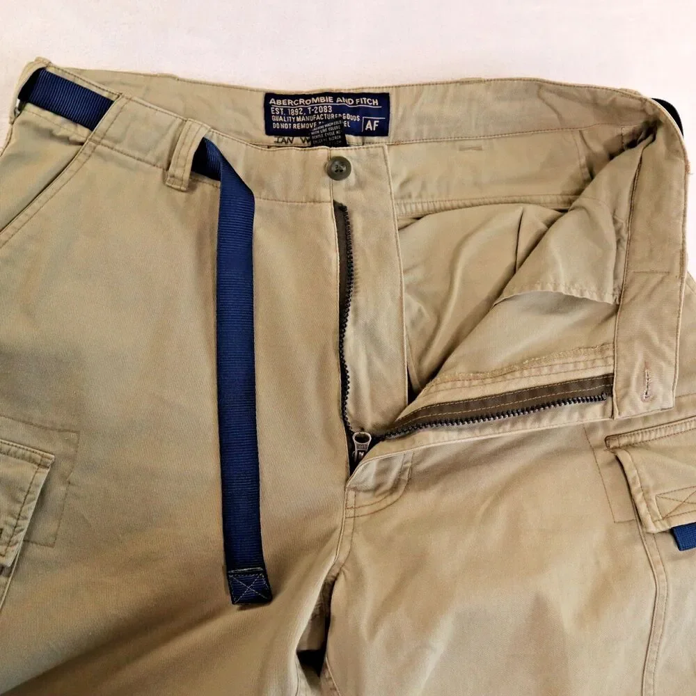 Abercrombie & Fitch Men's M Convertible Paratrooper Cargo Pants Y2K Baggy VTG - Picture 4 of 15